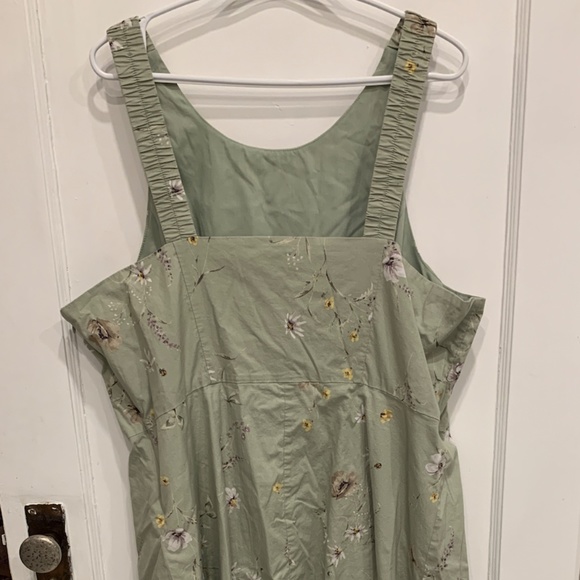 Sleeveless Open Back Fit & Flare Printed Midi Dress Size 2X - Picture 8 of 14